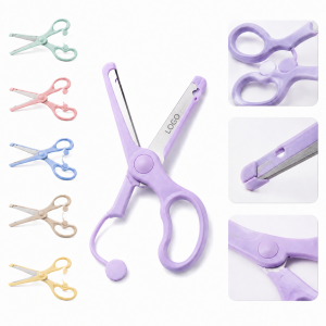 Spring-Assist Child-Safe Training Scissors for School and Crafting