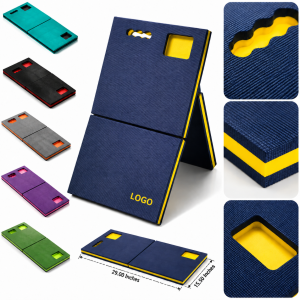 Oversized Dual-Layer Folding EVA Kneeling Mat with Integrated Parts Organizer