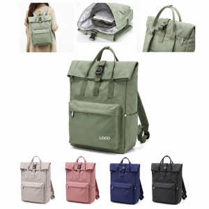 Multipurpose Fold-Over Laptop Daypack with Adjustable Buckle