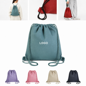 Durable Natural Cotton Cinch Pack with Reinforced Bottom Corners