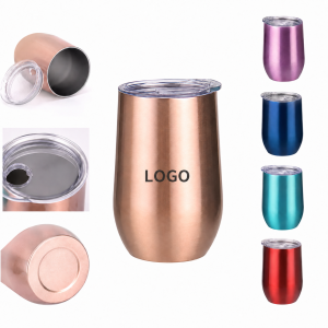Vacuum Insulated Stainless Steel Wine Tumbler with Splash-Resistant Lid