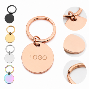 Circular Aluminum Identification Tags with Metallic Finish for Pets