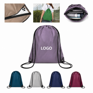 Dual-Cord Sport Cinch Bag with Secure Side Pocket